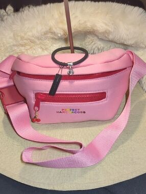Marc Jacobs Pink Neoprene Crossbody Belt Bag & Marc Jacobs Bracelet $75